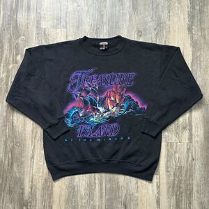 Vintage 90s Treasure Island At The Mirage Wrap Around Sweatshirt Size L